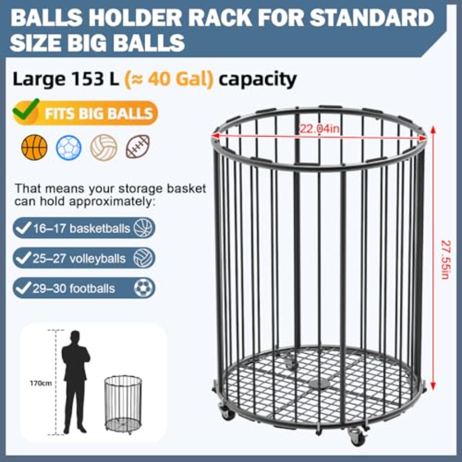 Garage Ball Storage: Round Spo - Sports Equipment Garage Storage avis et prix