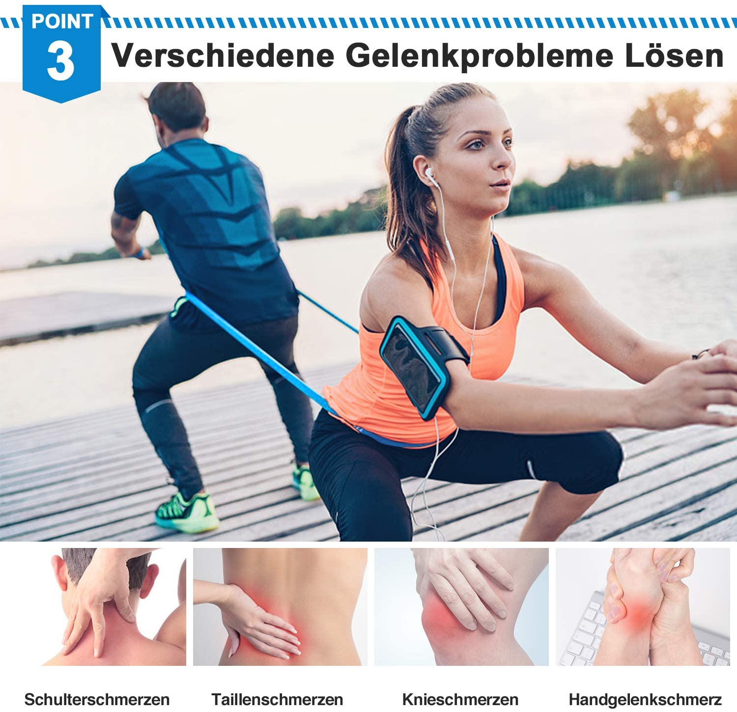 Elastic Fitness Bands 3Pcs Res - Sports Equipment Supplies avis et prix
