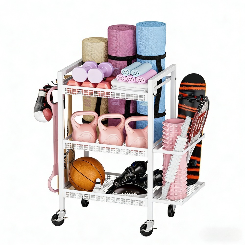 Ball storage box, rolling spor - Sports Equipment Garage Storage avis et prix