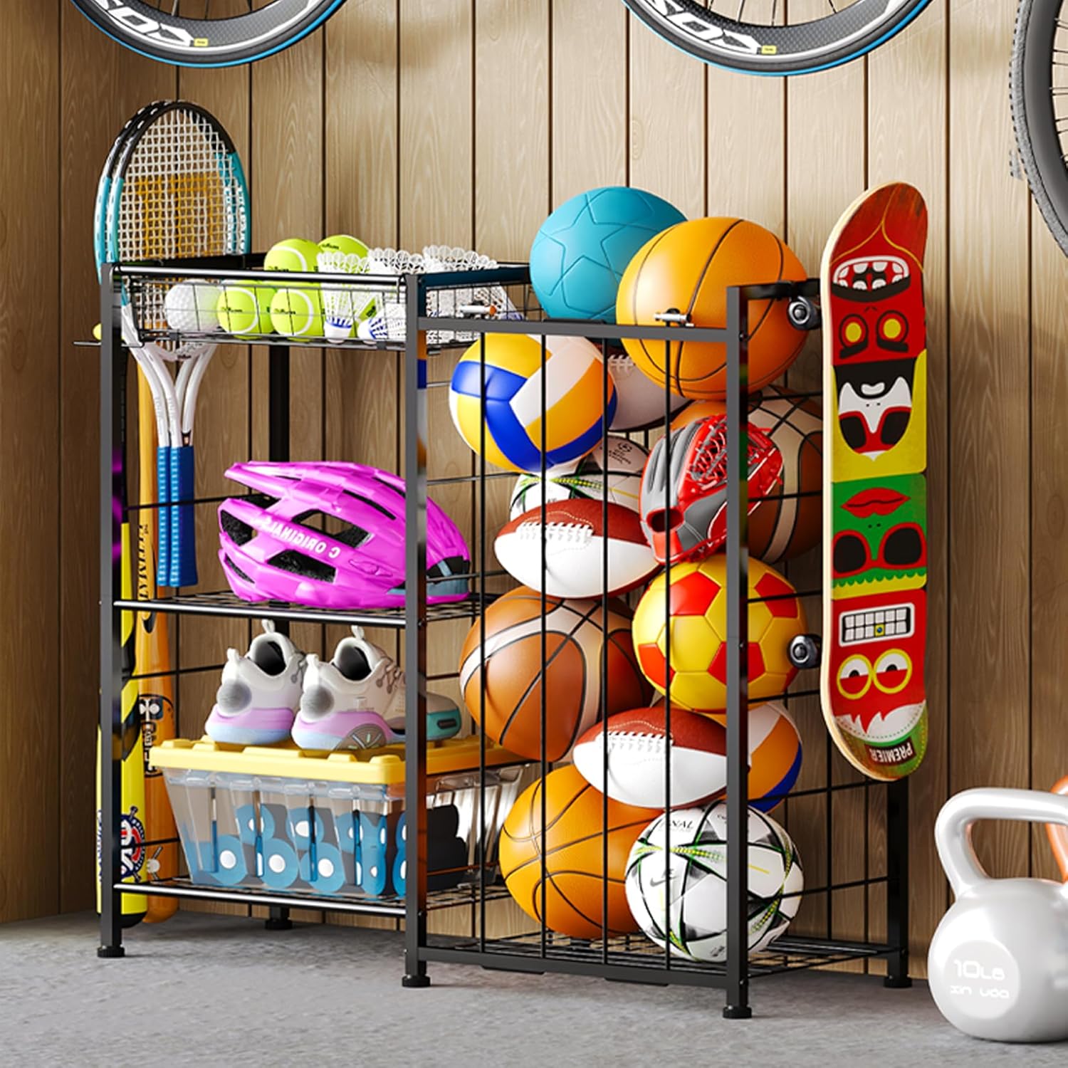 Sports Equipment Organizer wit - Sports Equipment Garage Storage avis et prix