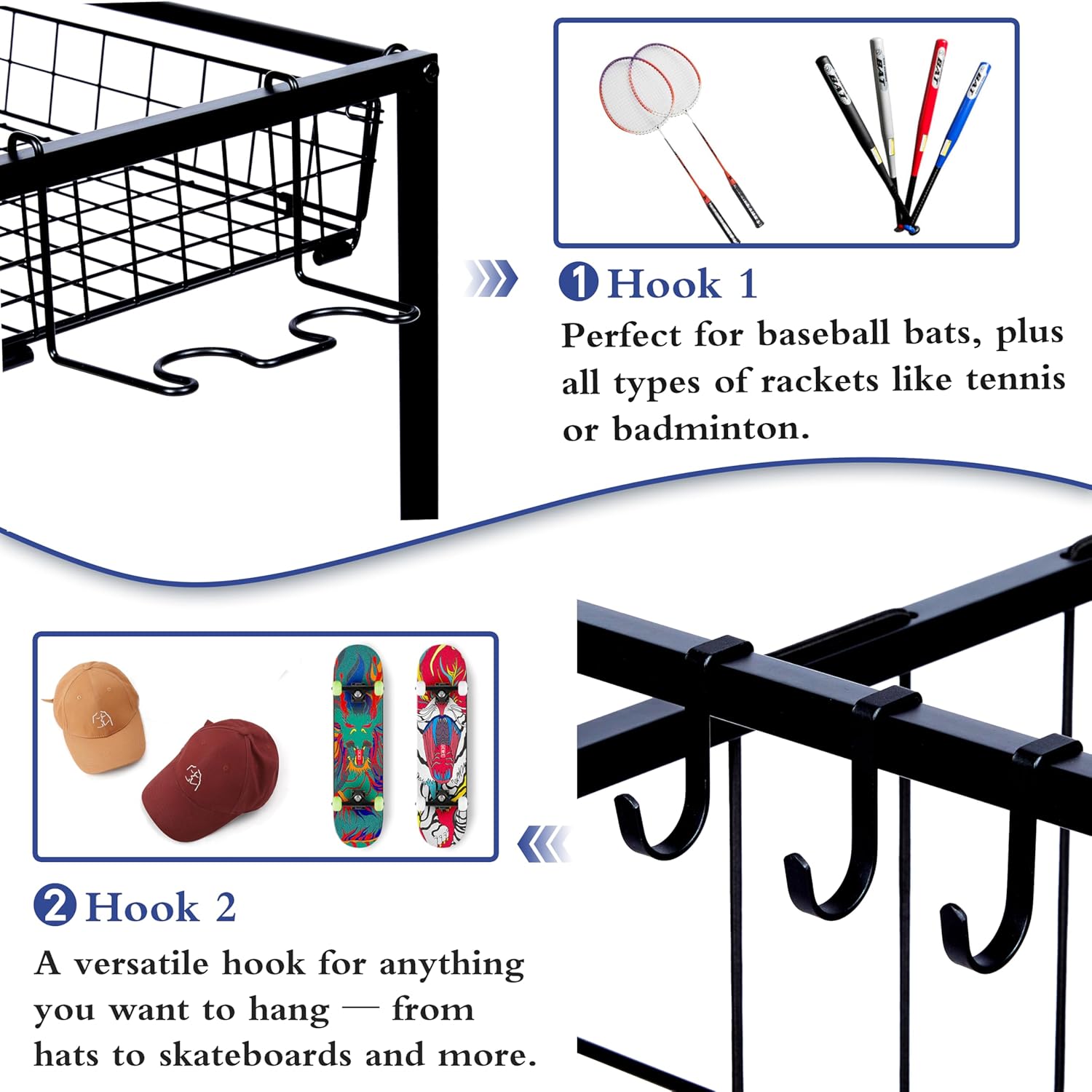 Sports Equipment Organizer wit - Sports Equipment Garage Storage avis et prix