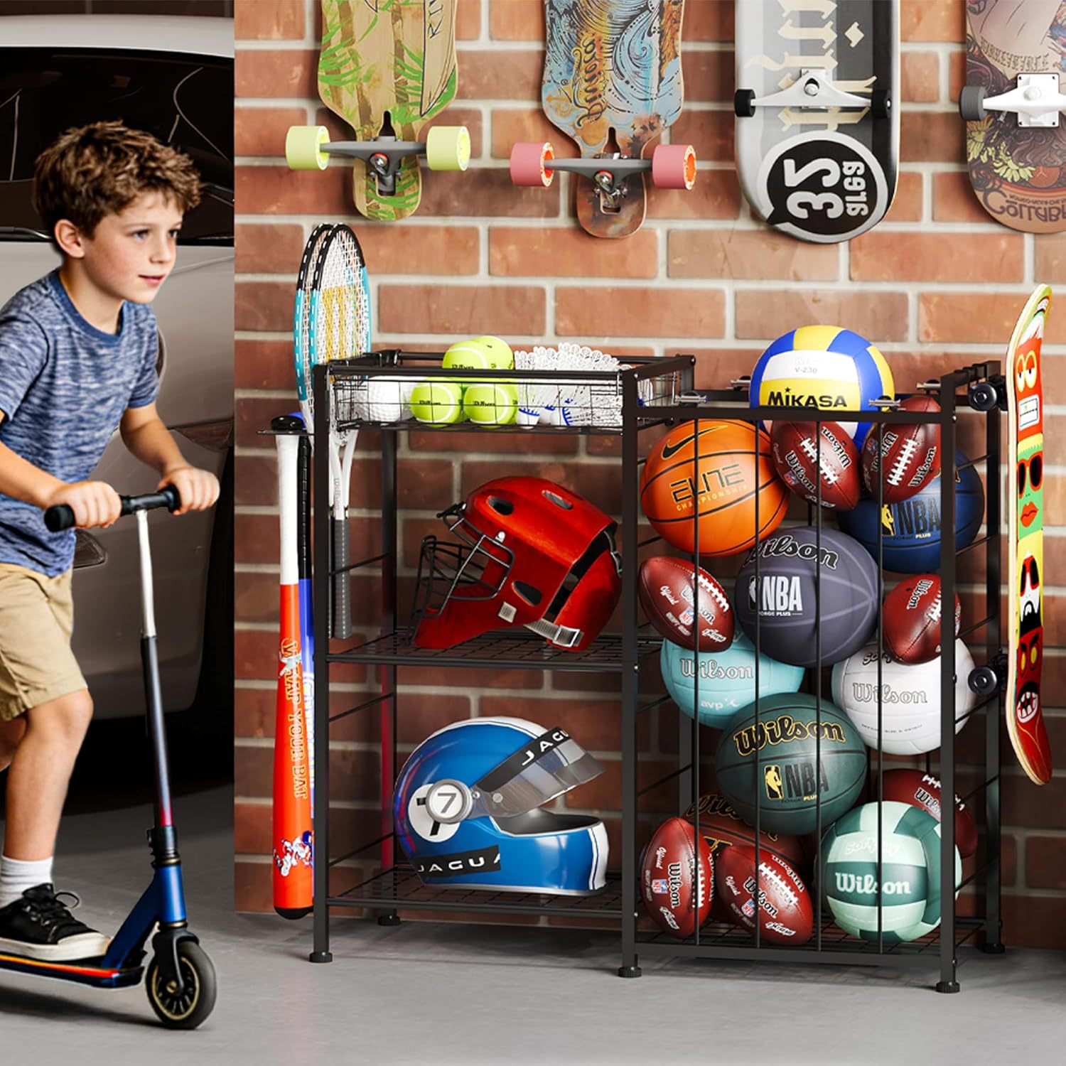 Sports Equipment Organizer wit - Sports Equipment Garage Storage avis et prix