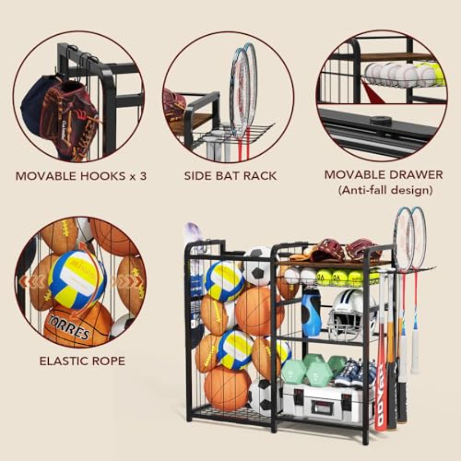 Garage Sports Equipment Organi - Sports Equipment Garage Storage avis et prix
