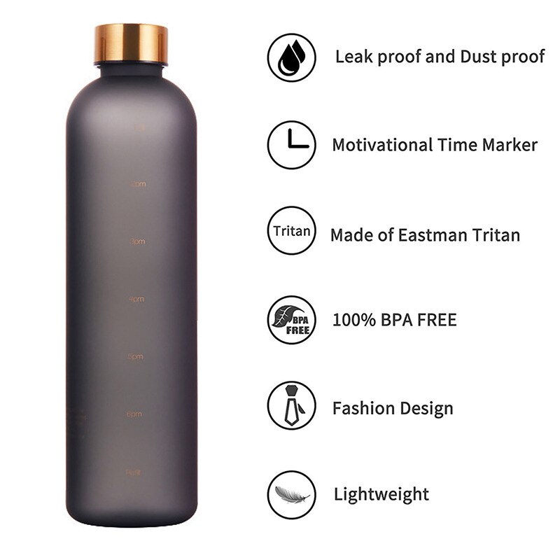 1000ml Bottle With Time Marker - Sports Equipment Names avis et prix