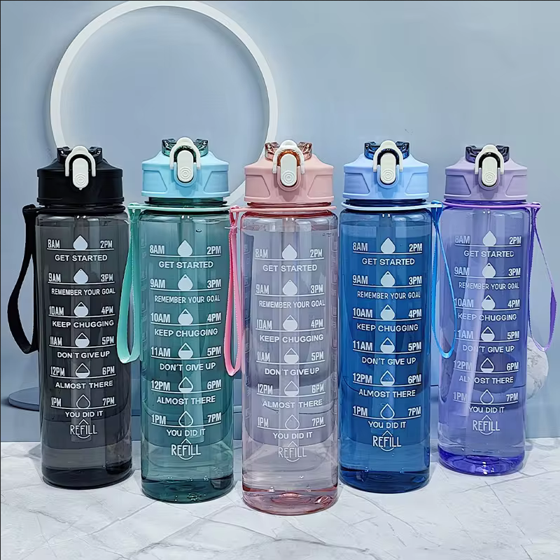900ml Sports Bottle With Time  - Sports Equipment Names avis et prix