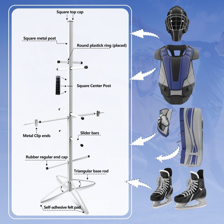 Hockey Gear Drying Rack Metal  - Sports Equipment Rack avis et prix
