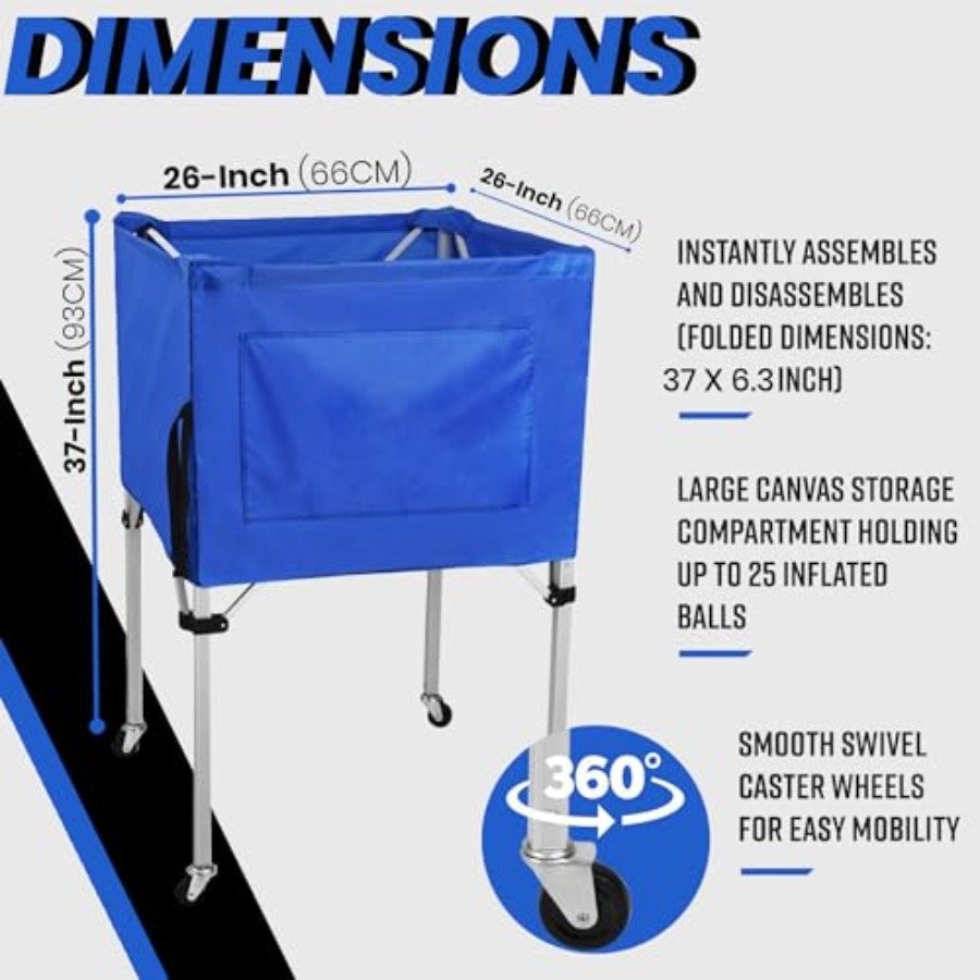 Volleyball Ball cart with Whee - Sports Equipment Garage Storage avis et prix